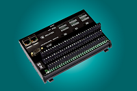 Pocket PLC with 48 Digital and 16 Analog I/O, and Two  Ethernet Ports for easy daisy-chaining